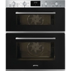 Smeg DUSF400B Built-Under Electric Double Oven, Stainless Steel, A Rated