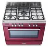 DeLonghi DVRS916DFBU Vintage 90cm Dual Fuel Range Cooker, Red, A Rated