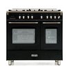 DeLonghi DVTR 906-DF/BL Vintage 90cm Dual Fuel Range Cooker, Stainless Steel, A Rated