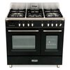 DeLonghi DVTR 906-DF/BL Vintage 90cm Dual Fuel Range Cooker, Stainless Steel, A Rated