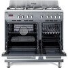 DeLonghi DVTR 906-DF/SLATE Vintage 90cm Dual Fuel Range Cooker, Stainless Steel, A Rated