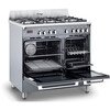DeLonghi DVTR 906-DF/SLATE Vintage 90cm Dual Fuel Range Cooker, Stainless Steel, A Rated