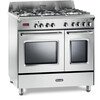 DeLonghi DVTR 906- DF/SS Vintage 90cm Dual Fuel Range Cooker, Stainless Steel, A Rated