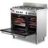 DeLonghi DVTR 906- DF/SS Vintage 90cm Dual Fuel Range Cooker, Stainless Steel, A Rated