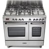 DeLonghi DVTR 906- DF/SS Vintage 90cm Dual Fuel Range Cooker, Stainless Steel, A Rated