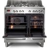 DeLonghi DVTR 906- DF/SS Vintage 90cm Dual Fuel Range Cooker, Stainless Steel, A Rated