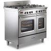 DeLonghi DVTR 906- DF/SS Vintage 90cm Dual Fuel Range Cooker, Stainless Steel, A Rated