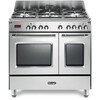 DeLonghi DVTR 906- DF/SS Vintage 90cm Dual Fuel Range Cooker, Stainless Steel, A Rated