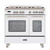 DeLonghi DVTR 906-DF/WH Vintage 90cm Dual Fuel Range Cooker, White, A Rated