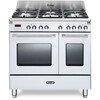 DeLonghi DVTR 906-DF/WH Vintage 90cm Dual Fuel Range Cooker, White, A Rated