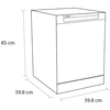 Sensis DWF0214FSDWA Dishwasher, 14 Place Settings, White, D Rated