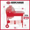 Char-Griller E56520 Akorn Kamado Grill and Cart, Blue