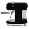 Smeg ECF02BLUK Retro Espresso Coffee Machine with Steam Wand, Black