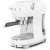 Smeg ECF02WHUK Retro Espresso Coffee Machine with Steam Wand, White