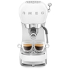 Smeg ECF02WHUK Retro Espresso Coffee Machine with Steam Wand, White