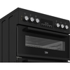 Beko EDC6731K Ceramic Electric Cooker with Double Oven, Black, A Rated