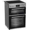 Beko EDC6731S Ceramic Electric Cooker with Double Oven, Silver, A Rated