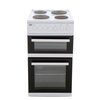 Beko EDP503W Solid Plate Electric Cooker with Double Oven, White, A Rated