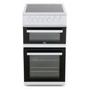 Beko EDVC503W Ceramic Electric Cooker with Double Oven, White, A Rated