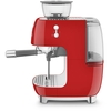 Smeg EGF03RDUK Retro Espresso Coffee Machine with Grinder & 20 Bar Pump, Red