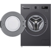 LG F4X1009NMK Washing Machine, 9kg, 1400 Spin, Grey, A Rated