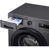 LG F4X1009NMK Washing Machine, 9kg, 1400 Spin, Grey, A Rated