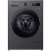 LG F4X1009NMK Washing Machine, 9kg, 1400 Spin, Grey, A Rated