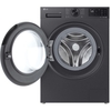 LG F4X5013TBB Washing Machine, 1400 Spin, Black, A Rated