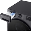 LG F4X5013TBB Washing Machine, 1400 Spin, Black, A Rated