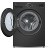 LG F4X9009TBC Washing Machine, 9kg, 1400 Spin, Black, A Rated