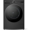 LG F4X9009TBC Washing Machine, 9kg, 1400 Spin, Black, A Rated