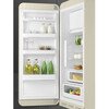 Smeg FAB28LCR6UK Retro Tall Fridge with Ice Box, Cream, C Rated