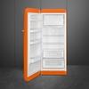 Smeg FAB28LOR6 Retro Tall Fridge with Ice Box, Orange, D Rated