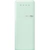 Smeg FAB28LPG5 Retro Tall Fridge with Ice Box, Pastel Green, D Rated