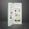 Smeg FAB28LPG6 Retro Tall Fridge with Ice Box, Green, C Rated