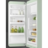 Smeg FAB28LPG6 Retro Tall Fridge with Ice Box, Green, C Rated