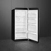 Smeg FAB28RBL6UK Retro Tall Fridge with Ice Box, Black, C Rated