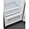 Smeg FAB28RBL6UK Retro Tall Fridge with Ice Box, Black, C Rated
