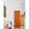 Smeg FAB28ROR6 Retro Tall Fridge with Ice Box, Orange, C Rated