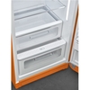 Smeg FAB28ROR6 Retro Tall Fridge with Ice Box, Orange, C Rated