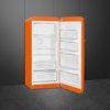 Smeg FAB28ROR6 Retro Tall Fridge with Ice Box, Orange, C Rated