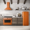 Smeg FAB28ROR6 Retro Tall Fridge with Ice Box, Orange, C Rated
