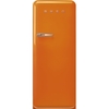 Smeg FAB28ROR6 Retro Tall Fridge with Ice Box, Orange, C Rated