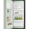 Smeg FAB28RPG6 Retro Tall Fridge with Ice Box, Green, C Rated
