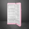 Smeg FAB28RPK6 Retro Tall Fridge with Ice Box, Pink, C Rated