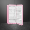 Smeg FAB28RPK6 Retro Tall Fridge with Ice Box, Pink, C Rated