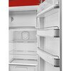 Smeg FAB28RRD6UK Retro Tall Fridge with Ice Box, Red, C Rated