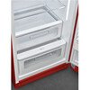 Smeg FAB28RRD6UK Retro Tall Fridge with Ice Box, Red, C Rated