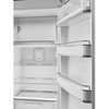 Smeg FAB28RSV6 Retro Tall Fridge with Ice Box, Silver, C Rated