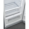 Smeg FAB28RSV6 Retro Tall Fridge with Ice Box, Silver, C Rated